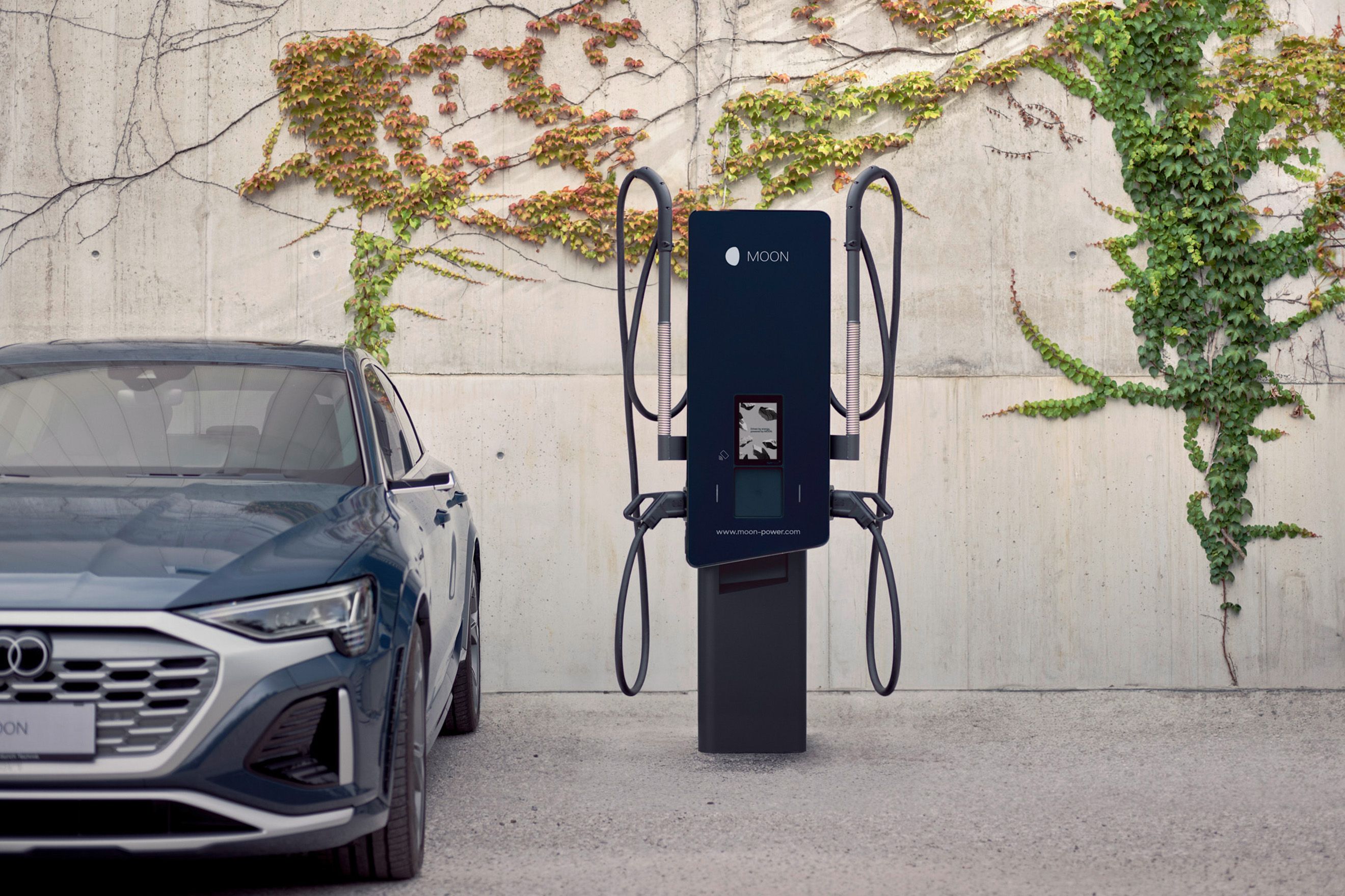 Wallbox next to a car